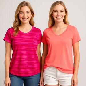 Xersion & Made For Life Women’s Workout Tops Bundle Size L Pink & Coral